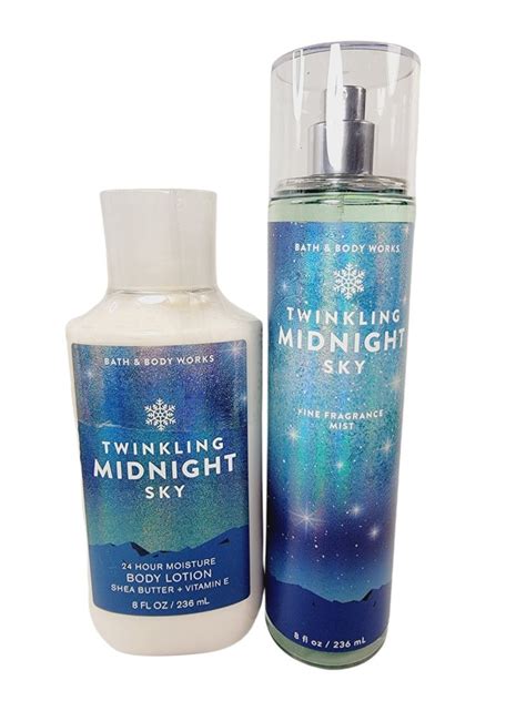 Bath Body Works Twinkling Midnight Sky Fragrance Mist Body Lotion Set