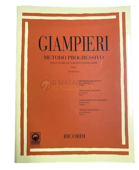 METODO PROGRESSIVO PER CLARINETTO PARTE 1 GIAMPIERI Strumenti