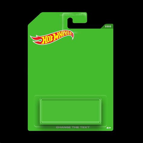 Hot Wheels Packaging Template