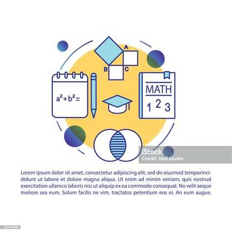 Matematika Kursus Online Halaman Vektor Template Mata Pelajaran Sekolah ...