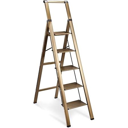 Hbtower Step Ladder Aluminum Ladder With Handrails Folding Step