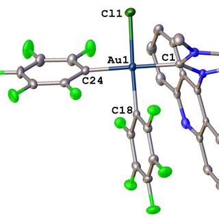 Solid Structure Of Complex With Probability Ellipsoids Hydrogen