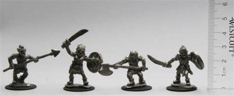 Orc Gang With 4 Different Orcs Unpainted Mini 28mm Etsy Israel