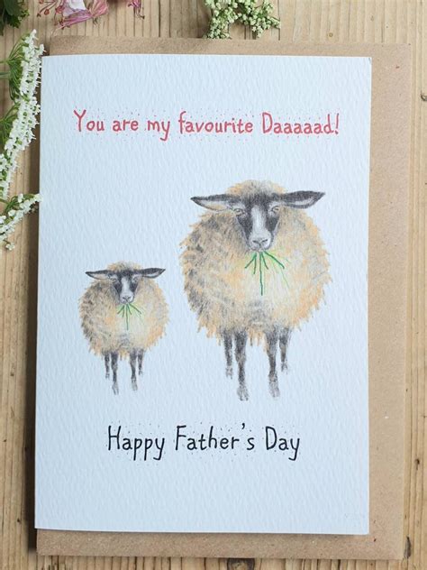 Sheep Fathers Day Card Funny Card Sheep Funny Card Fathers Day