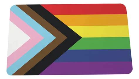 Quadro De Metal Bandeira Progressista Do Orgulho Lgbtqia Parcelamento