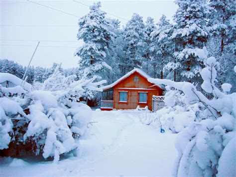 Winter Mountain Cabin Wallpaper - WallpaperSafari