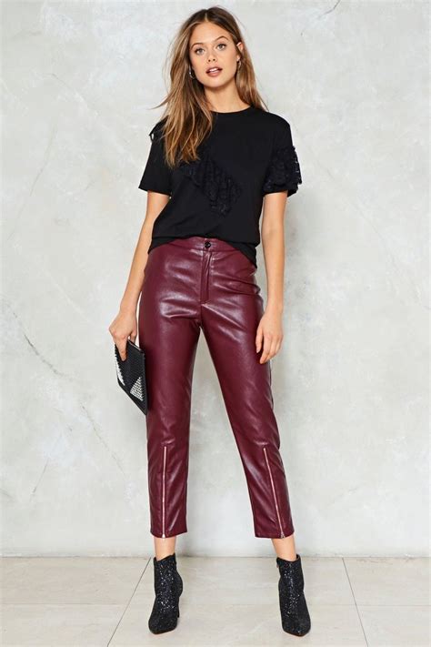 Burgundy Leather Pants Outfit The Ultimate Style Guide For 2023