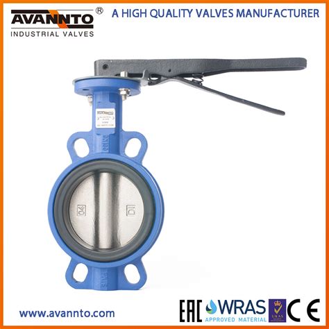 Stainless Steel A216 Wcb Wca Wcc Sanitary Wafer Type Butterfly Valve