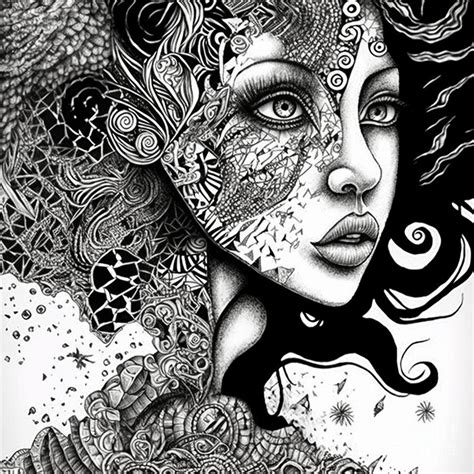 Zentangle Beauty Digital Art By Sabantha Pixels