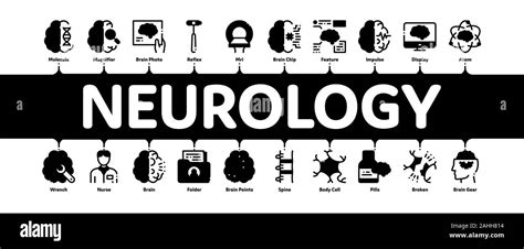 Neurology Medicine Minimal Infographic Banner Vector Stock Vector Image