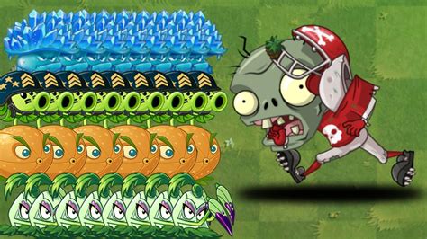 Pvz2 Challenge 100 Plants Max Level Vs 5 Big Brainz All Star Zombie