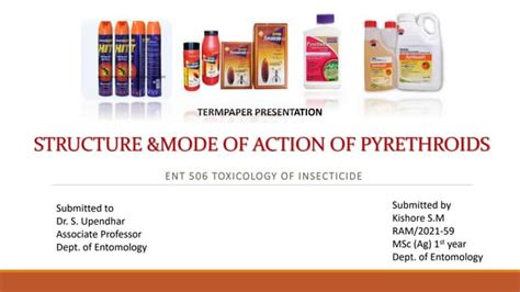 Structure and mode of action of synthetic Pyrethroids | PPT