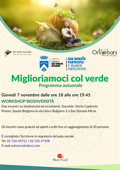 Workshop sulla BIODIVERSITÀ Eni Polo Sociale di Gruppo