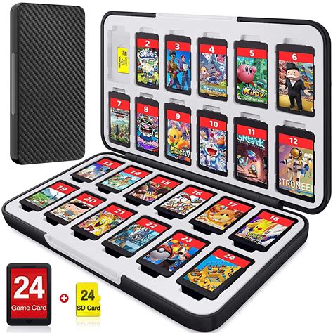 【新着商品】24枚スイッチカード＆24枚sdメモリーカード収納可 スイッチ ソフトケース Switchゲームカードケース 収納ボックス カード