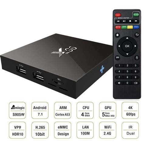 TV Box X96 -W 2018 hệ điều hành Android 7.12, RAM 2GB, ROM 16GB