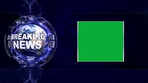 Breaking News Text Animation Earth Green Stock Motion Graphics SBV