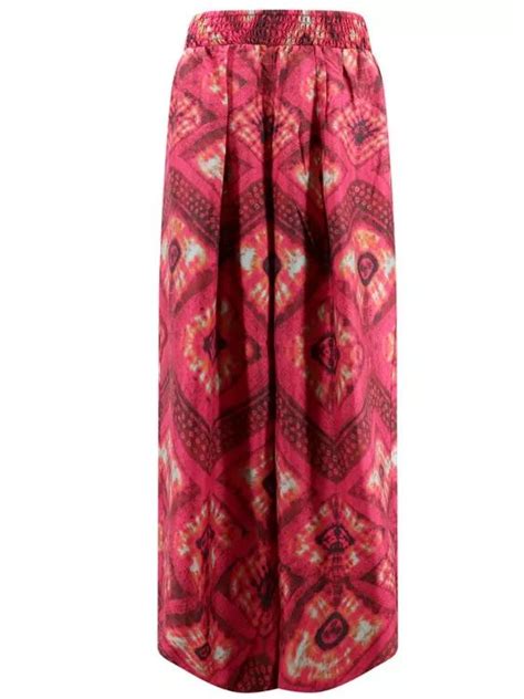 Ulla Johnson Constellation Print Silk Trouser Red Hosen