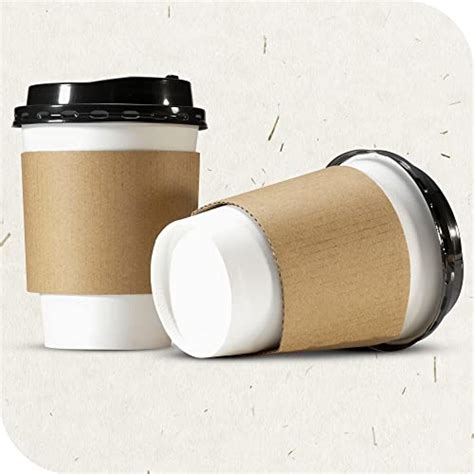 Kraft Paper Hot Cup Sleeve Jacket Holder Corrugated Cardboard Protective Hot And Cold