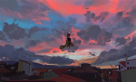 ArtStation - 249/365 kiki's delivery service, Atey Ghailan | Ghibli ...