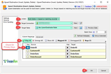 Ssis Upsert Destination Bulk Insert Update Delete Merge Zappysys