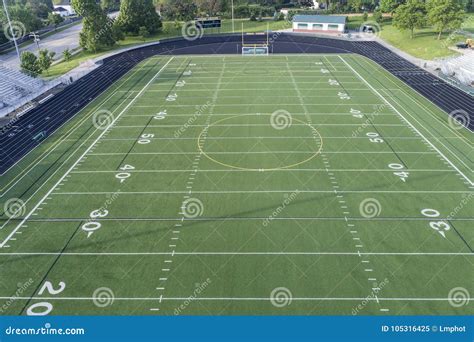 High School Football Field Aerial Editorial Image - Image of athlete ...