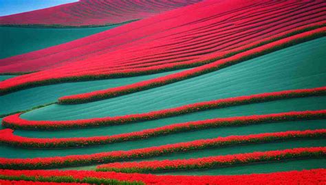 Red Flowers In South Korea