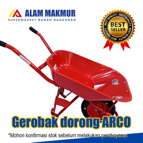 Jual Gerobak Sorong Artco Merah Wheel Barrow Gerobak Dorong Serbaguna