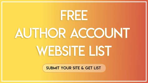 Free Author Account