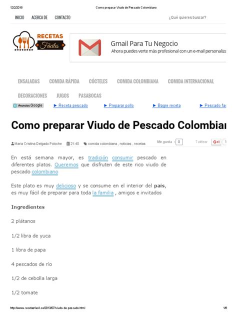 Pdf Como Preparar Viudo De Pescado Colombiano Dokumen Tips