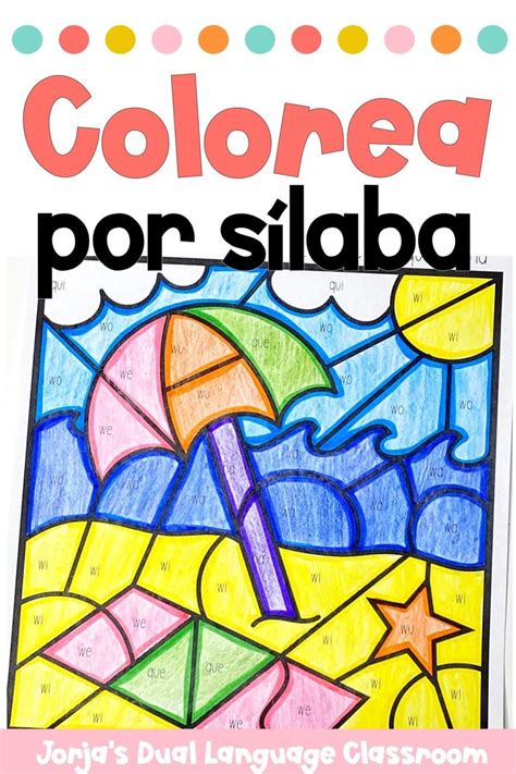 Colorea Por S Laba Bundle Syllables In Spanish S Labas En Espa Ol