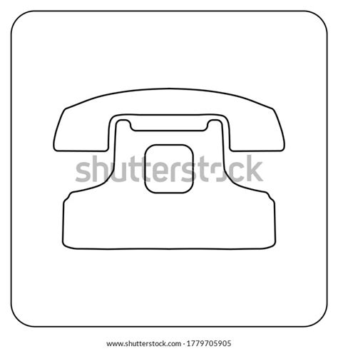 Old Phone Icon Black On White Stock Vector (Royalty Free) 1779705905 ...