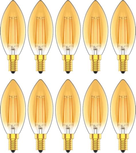 Pack E Led Candle Bulbs Dimmable W Replace To W Incandescent