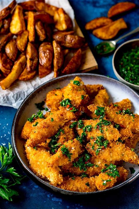 Baked Chicken Goujons Nicky S Kitchen Sanctuary