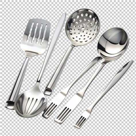 Stainless steel serving utensils | Premium AI-generated PSD