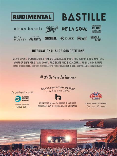 Boardmasters Festival Music Line Up Boardmasters Festival Festival