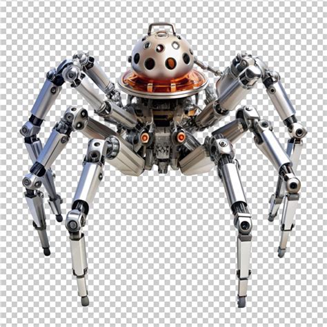 Big Spider Alien Robot In The Sky With And Modern Surrealism People