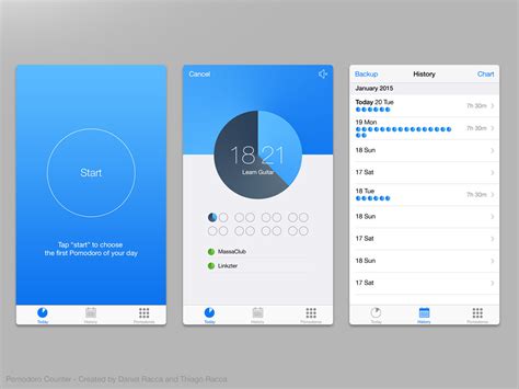 Pomodoro Counter iOS App on Behance