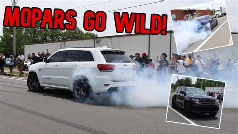 Mopars Go Wild Leaving Car Show Burnouts Donuts 2 Step And More Beers And Gears