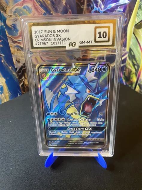 Pok Mon Tcg Gyarados Gx Crimson Invasion Holo Full Art Graded