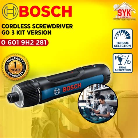 Syk Bosch Go 3 Cordless Screwdriver Kit Version Hand Power Tools
