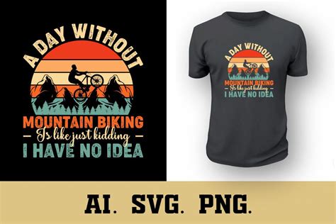 Mountain Biking T Shirt Design Graphic By Jantomanto Creative Fabrica