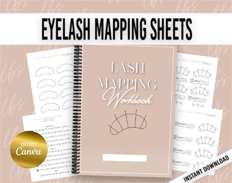 Editable Lash Map Practice Sheets Eyelash Mapping Sheets Eyelash Styling Lash Maps Eyelash