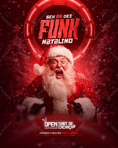 Social Media Feed Flyer Natalino Funk Natalino PSD Editável download