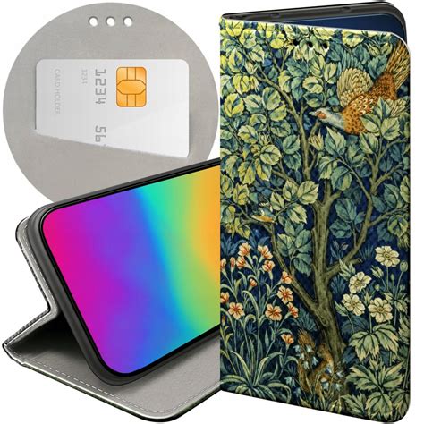 ETUI Z KLAPKĄ DO XIAOMI 13T WZORY WILLIAM MORRIS ARTS AND CRAFTS TAPETY