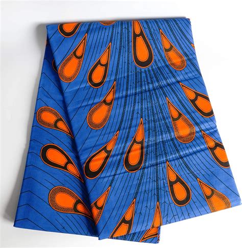 African Wax Printed Cotton Fabrics Ankara Cloth Vibrant Colours 6 Yards