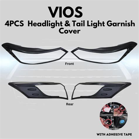 4PCS TOYOTA VIOS Car Headlight And Tail Light Garnish Cover With