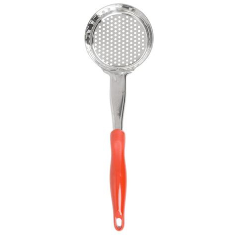 Vollrath 6432865 Jacob S Pride 8 Oz Orange Perforated Round Spoodle