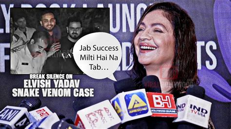 Pooja Bhatt Strong Reaction On Elvish Yadavs Snake Venom Case