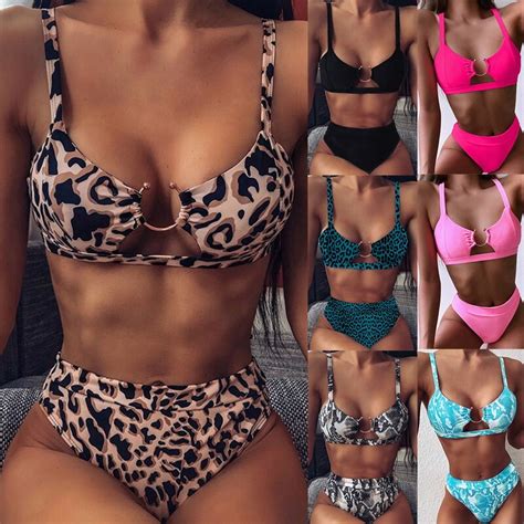 Bikini 2023 Sexy Push Up High Waist Swimwear Swimsuit Women Leopard