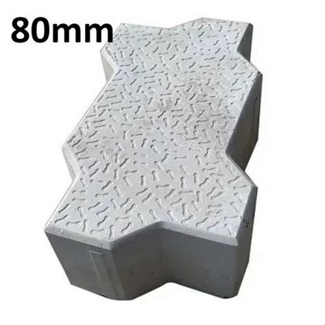 Grey 80mm Zig Zag Concrete Paver Block At Rs 18 Piece In Hyderabad ID